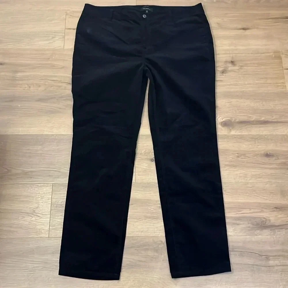 Talbots | Heritage black velvet straight leg pants Women’s size 20 soft - Picture 6 of 6